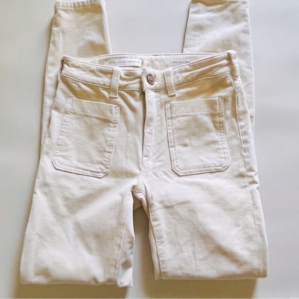 Pilcro letterpress micro cord skinny HR patch Pockets